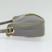 Salvatore Ferragamo Salvatore Ferragamo Vala Shoulder Bag Leather Gray Leather Shoulder Bag Bag (Pre-Loved)