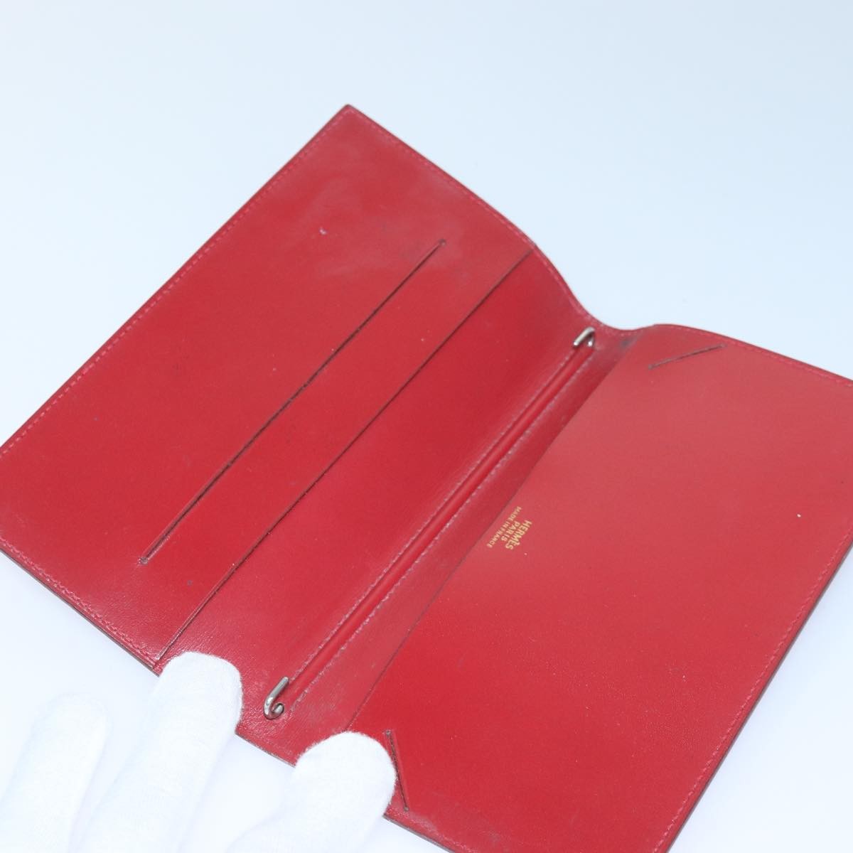 Hermes Agenda A6 Day Planner Housse Leather Red Leather Wallets Accessory (Authentic Pre-Loved)