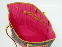 Louis Vuitton Neverfull Tote Limited Edition Monogram Roses Brown Canvas Tote Bag Bag (Authentic Pre-Loved)