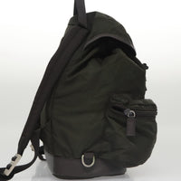 Prada Prada Double Front Pocket Backpack Tessuto Khaki Nylon Backpack Bag (Pre-Loved)