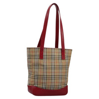 Burberry Nova Check Tote Canvas Check Pattern Beige Canvas Tote Bag Bag (Authentic Pre-Loved)