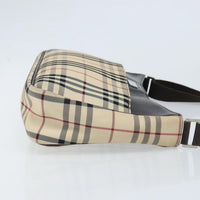 Burberry Nova Check Shoulder Bag Canvas And Leather Beige Canvas Shoulder Bag Bag (Authentic Pre-Loved)
