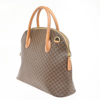 Celine Vintage Macadam Handbag Canvas And Leather Brown Canvas Handbag (Authentic Pre-Loved)