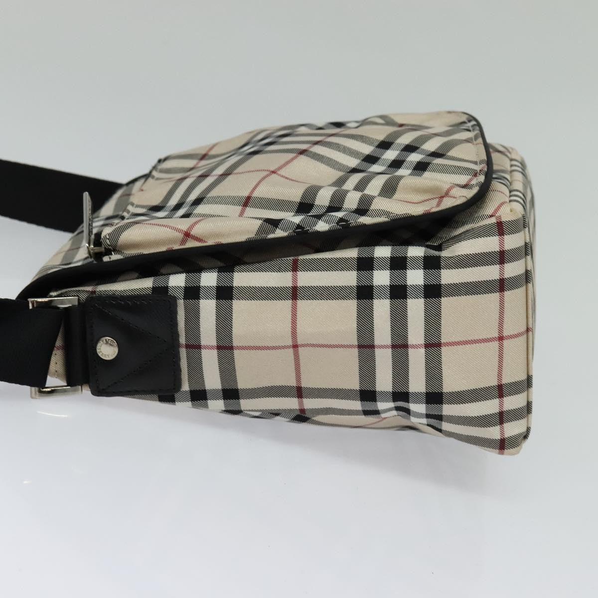 Burberry Nova Check Blue Label Nylon Beige Nylon Shoulder Bag Bag (Authentic Pre-Loved)