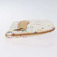 Louis Vuitton Pochette Gm Monogram Multicolor White Canvas Clutche & Pouche Bag (Authentic Pre-Loved)