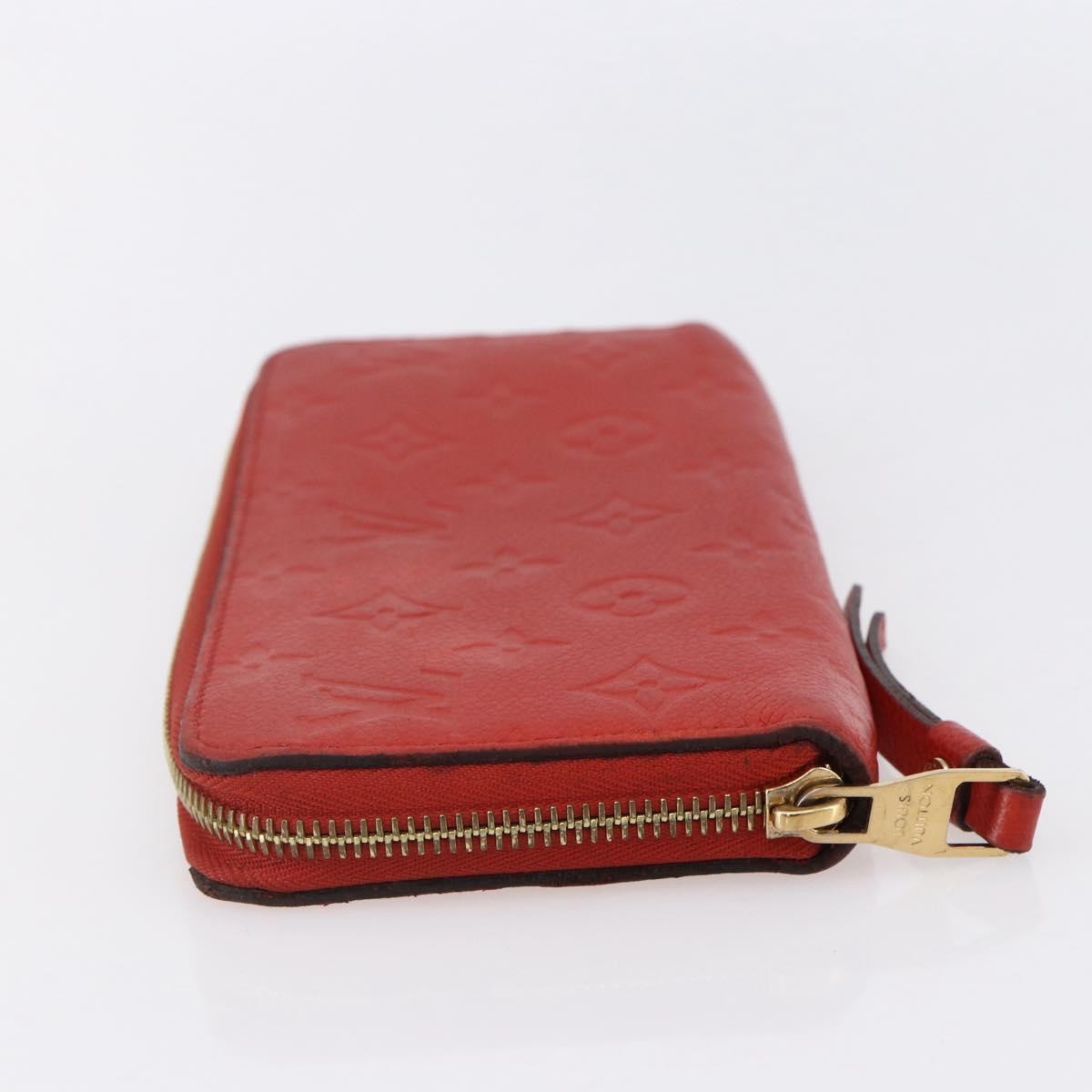 Louis Vuitton Portefeuille Zippy Monogramme Empreinte Monogramme Empreinte Red Leather Wallets Accessory (Authentic Pre-Loved)