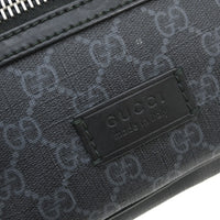 Gucci Gucci Zip Top Messenger Bag Gg Coated Canvas Black Canvas Backpack Bag (Pre-Loved)