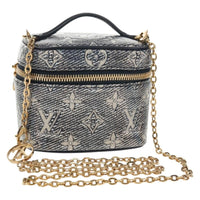 Louis Vuitton Vanity Case Monoglam Jacquard Canvas Navy Canvas Clutche & Pouche Bag (Authentic Pre-Loved)