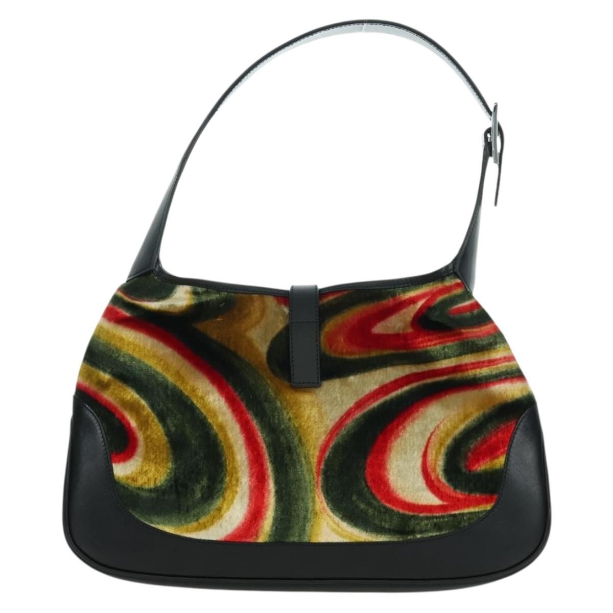 Gucci Vintage Jackie Shoulder Bag Canvas And Leather Black Leather Shoulder Bag Bag (Pre-Loved)