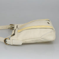 Burberry Vintage Shoulder Bag Leather White Leather Shoulder Bag Bag (Authentic Pre-Loved)