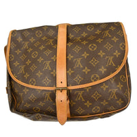 Louis Vuitton Louis Vuitton Saumur Handbag Monogram Canvas Brown Canvas Shoulder Bag Bag (Pre-Loved)