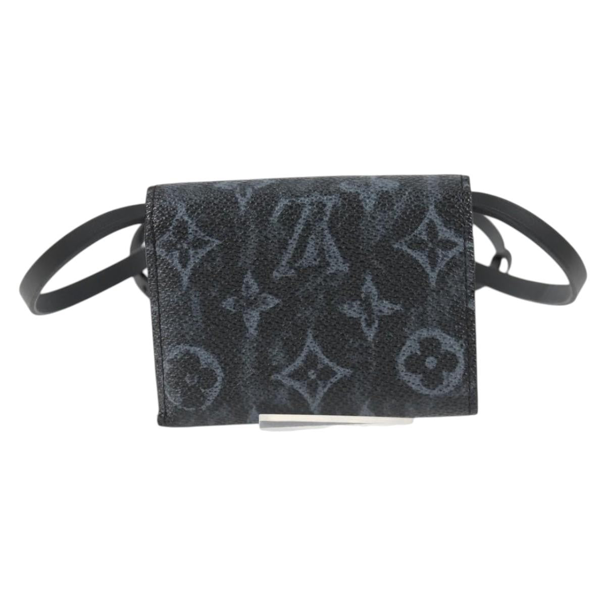 Louis Vuitton Cross Card Holder Limited Edition Monogram Pastel Noir Black Canvas Clutche & Pouche Bag (Pre-Loved)
