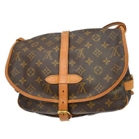 Louis Vuitton Louis Vuitton Saumur Handbag Monogram Canvas Brown Canvas Shoulder Bag Bag (Authentic Pre-Loved)