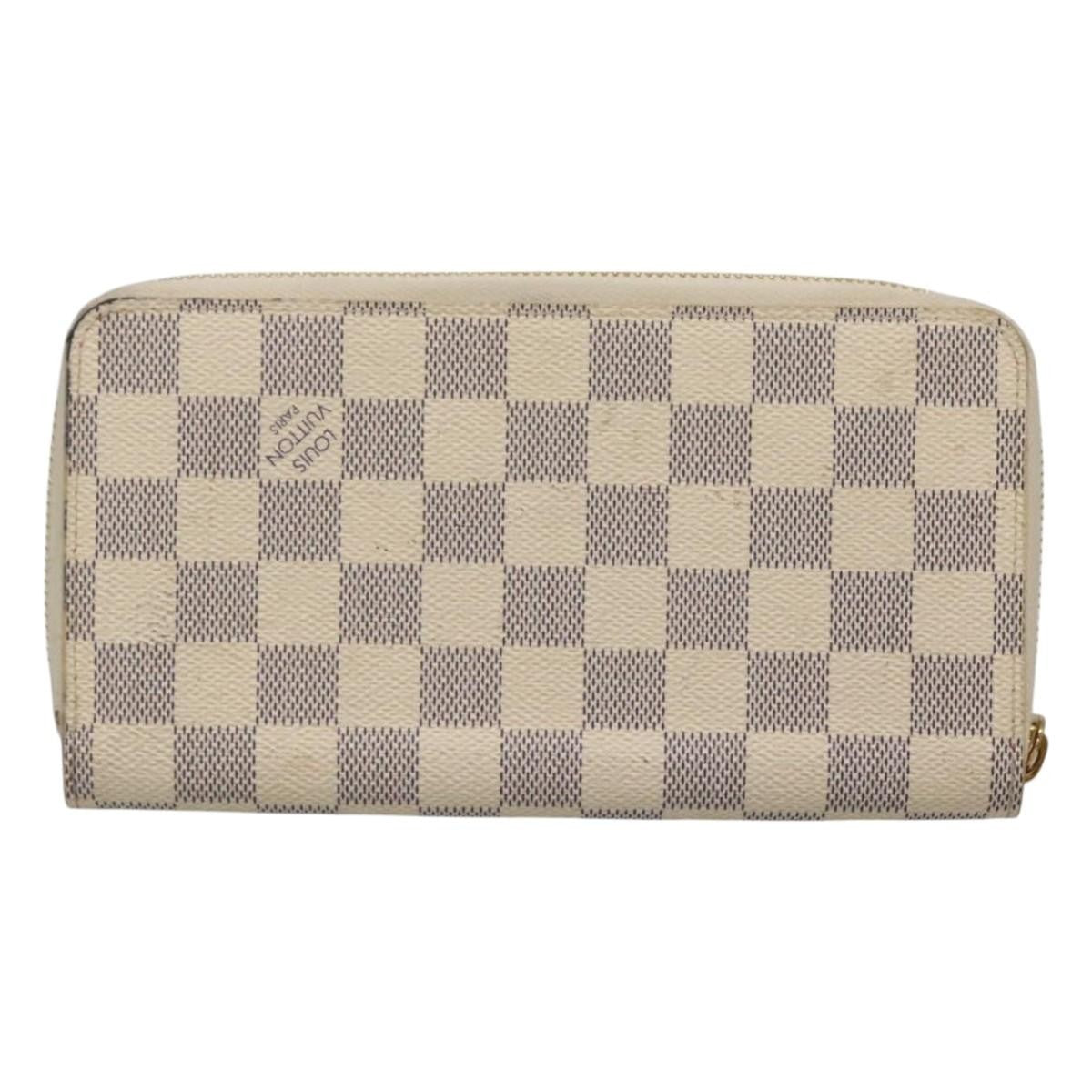 Louis Vuitton Porte-Monnaie Zippy Wallet Damier Azur Vivienne White Canvas Wallets Accessory (Pre-Loved)