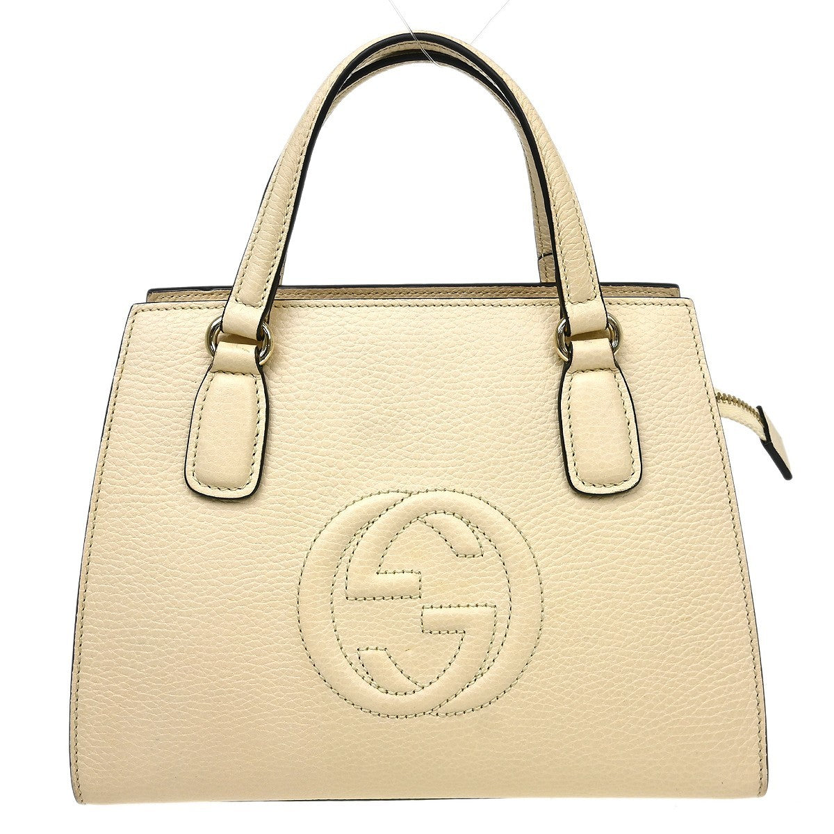 Gucci Soho Shoulder Bag Leather White Leather Handbag (Pre-Loved)