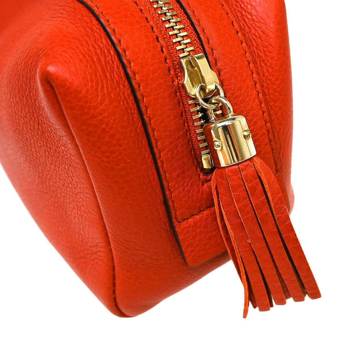 Gucci Pochette Leather Red Leather Clutche & Pouche Bag (Authentic Pre-Loved)