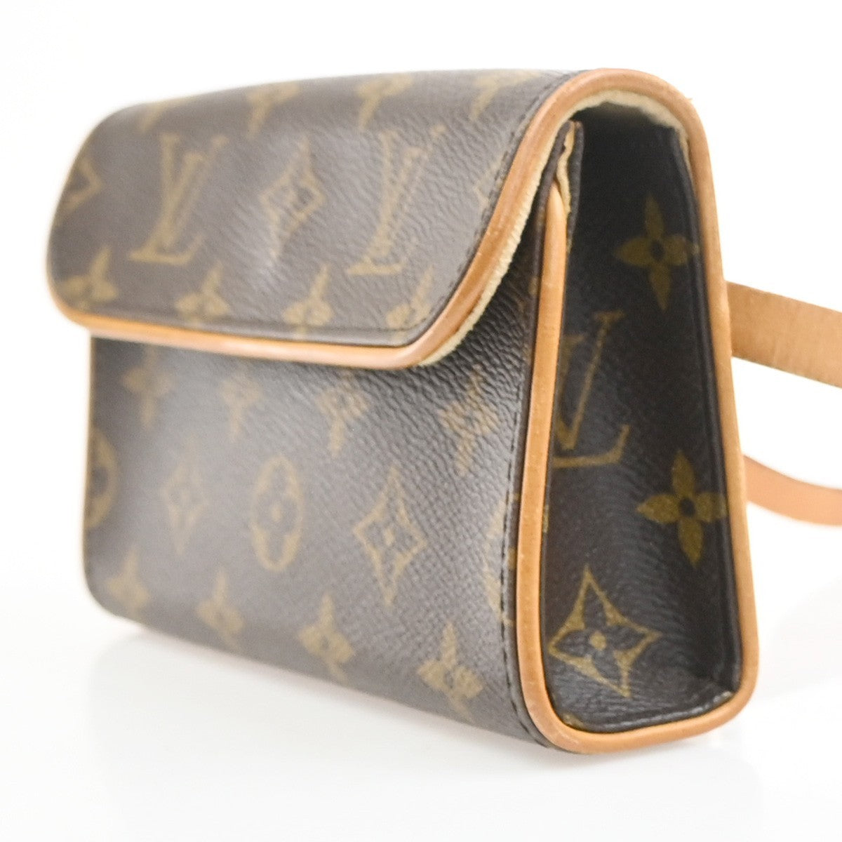 Louis Vuitton Florentine Waist Bag Monogram Canvas Brown Canvas Clutche & Pouche Bag (Authentic Pre-Loved)