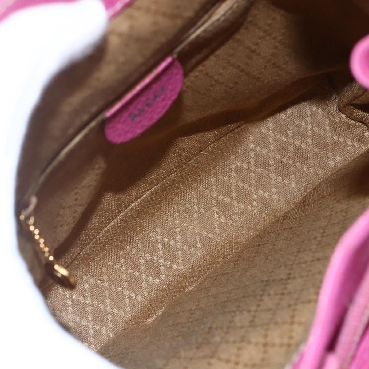Gucci Vintage Bamboo Backpack Suede Pink Suede Backpack Bag (Authentic Pre-Loved)