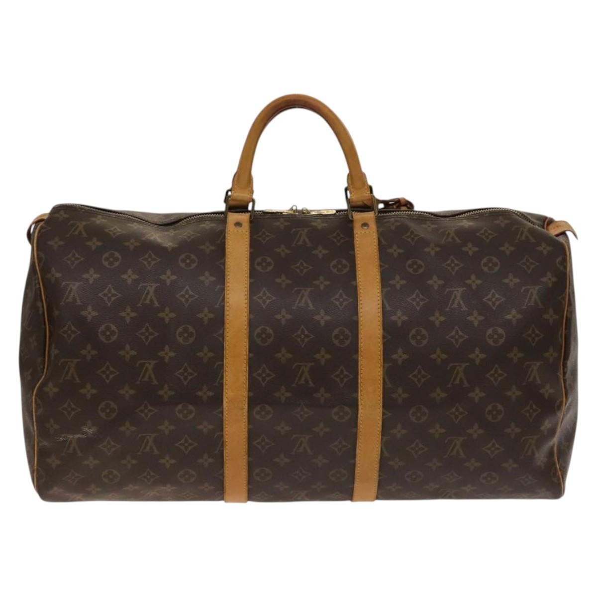 Louis Vuitton Keepall Bag Monogram Canvas Brown Canvas Travel Bag Bag (Pre-Loved)