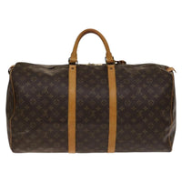 Louis Vuitton Keepall Bag Monogram Canvas Brown Canvas Travel Bag Bag (Pre-Loved)