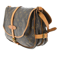 Louis Vuitton Saumur Handbag Monogram Canvas Brown Canvas Shoulder Bag Bag (Authentic Pre-Loved)