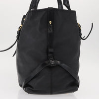 Burberry Vintage Tote Leather Black Leather Tote Bag Bag (Authentic Pre-Loved)