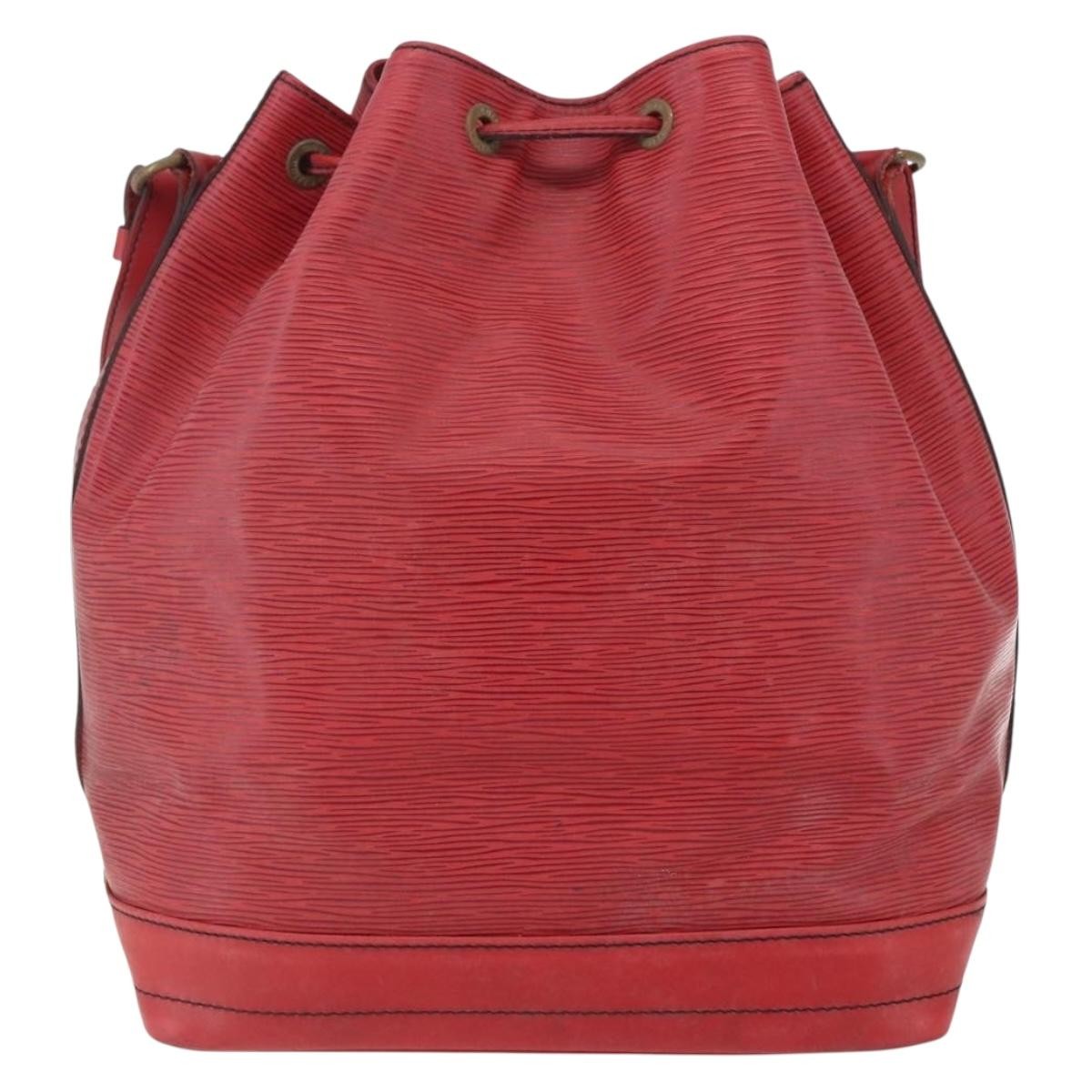 Louis Vuitton Petit Noe Nm Handbag Epi Leather Red Leather Shoulder Bag Bag (Authentic Pre-Loved)