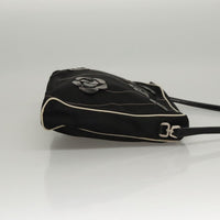 Prada Vintage Shoulder Bag Nylon And Leather Black Nylon Shoulder Bag Bag (Authentic Pre-Loved)
