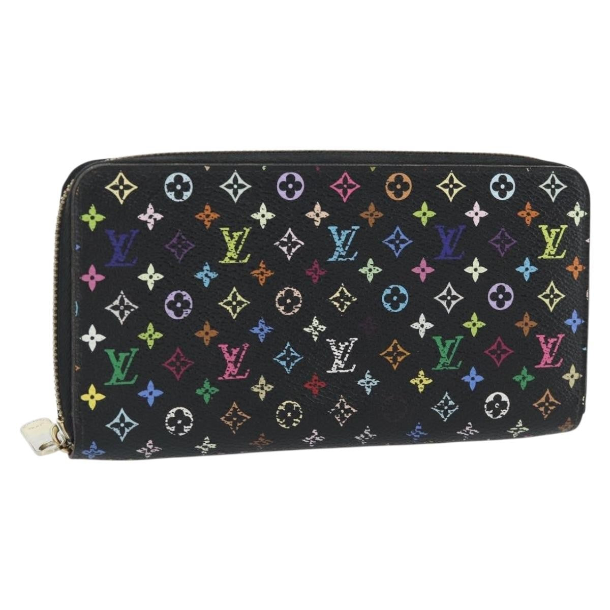 Louis Vuitton Aerogram Zippy Wallet Leather Black Canvas Wallets Accessory (Authentic Pre-Loved)