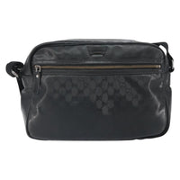 Gucci Zip Messenger Bag Gg Imprime Black Canvas Shoulder Bag Bag (Pre-Loved)