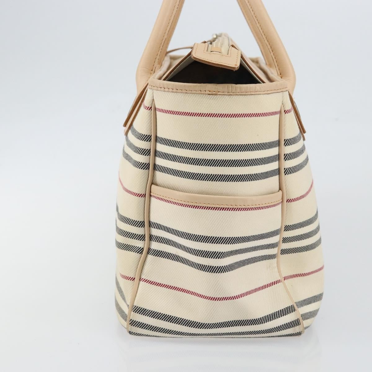 Burberry Nova Check Tote Canvas And Leather Beige Canvas Tote Bag Bag (Pre-Loved)