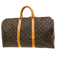 Louis Vuitton Keepall Bag Monogram Canvas Brown Canvas Travel Bag Bag (Pre-Loved)