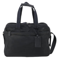 Prada Porta Computer Briefcase Tessuto And Saffiano Leather Black Nylon Briefcase Bag (Authentic Pre-Loved)