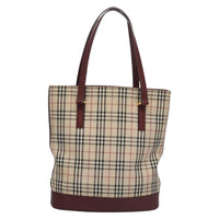 Burberry Nova Check Tote Canvas And Leather Beige Canvas Tote Bag Bag (Authentic Pre-Loved)