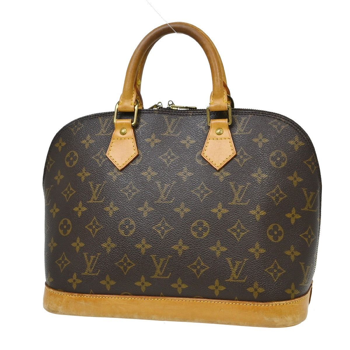 Louis Vuitton Alma Handbag Monogram Canvas Brown Canvas Handbag (Authentic Pre-Loved)