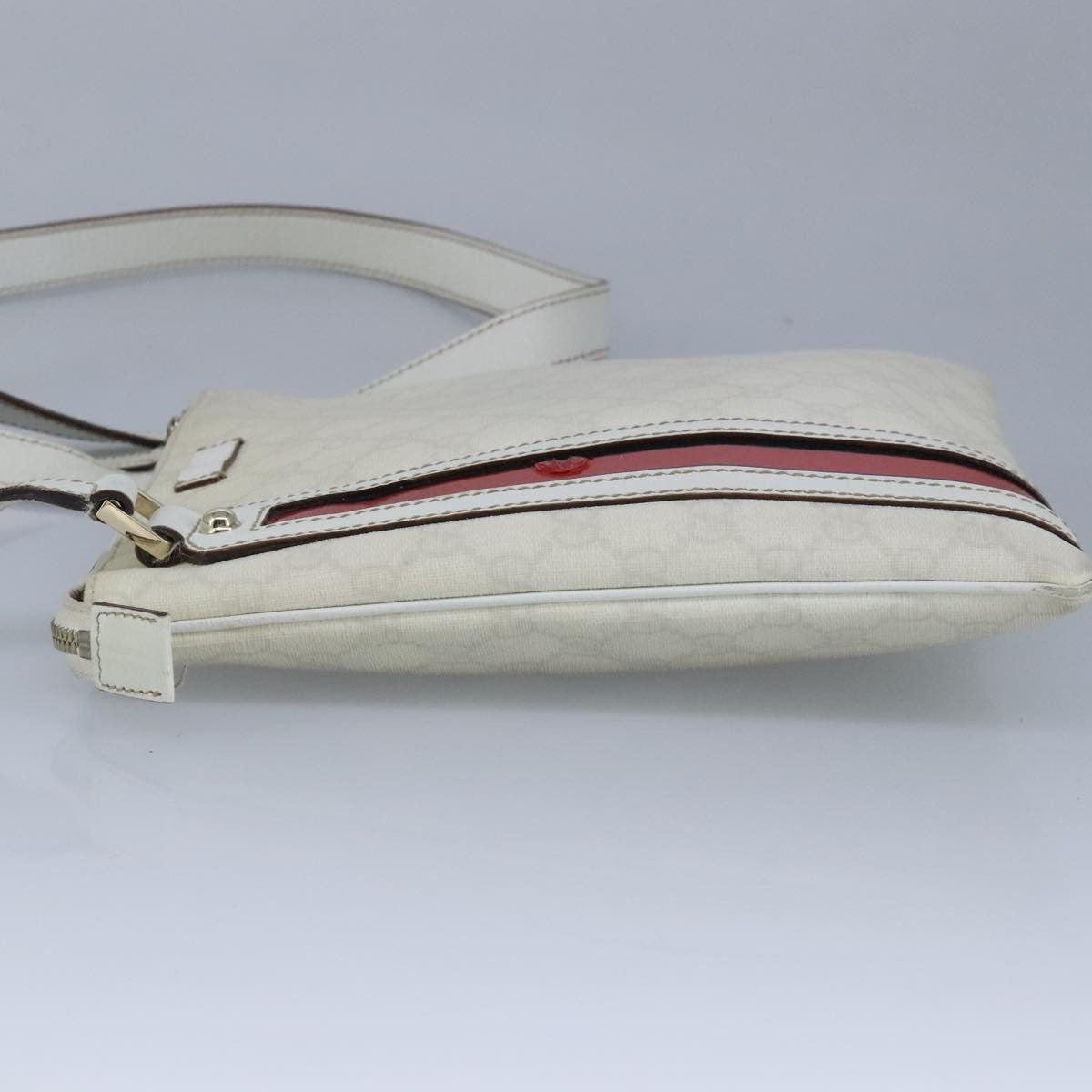 Gucci Sherry Line Shoulder Bag Canvas White Pvc Shoulder Bag Bag (Pre-Loved)