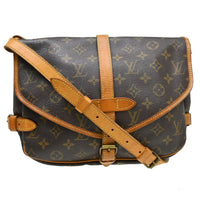 Louis Vuitton Louis Vuitton Saumur Handbag Monogram Canvas Brown Canvas Shoulder Bag Bag (Pre-Loved)