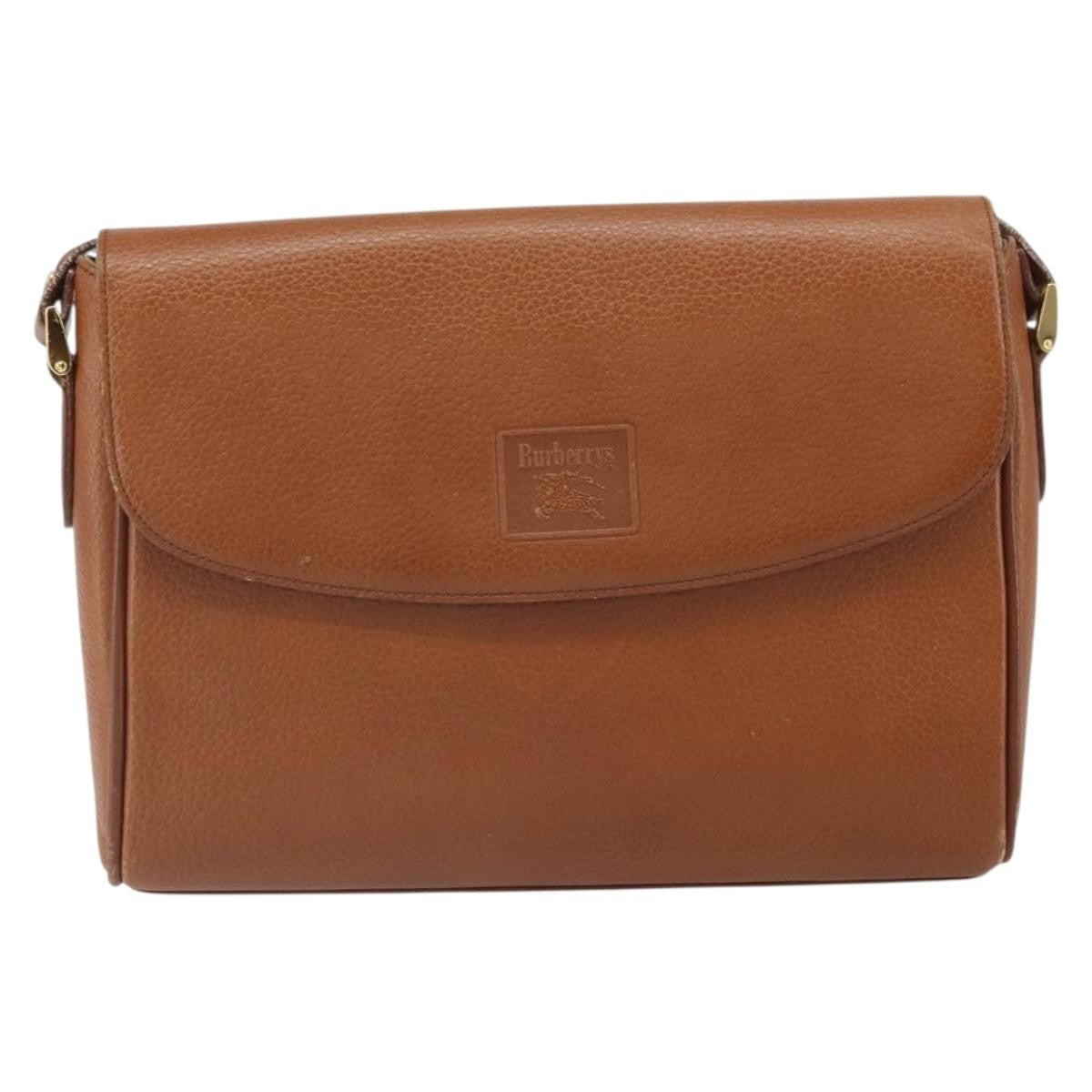 Burberry Burberry Vintage Shoulder Bag Leather Brown Leather Shoulder Bag Bag (Pre-Loved)