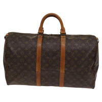 Louis Vuitton Keepall Bag Monogram Canvas Brown Canvas Travel Bag Bag (Authentic Pre-Loved)