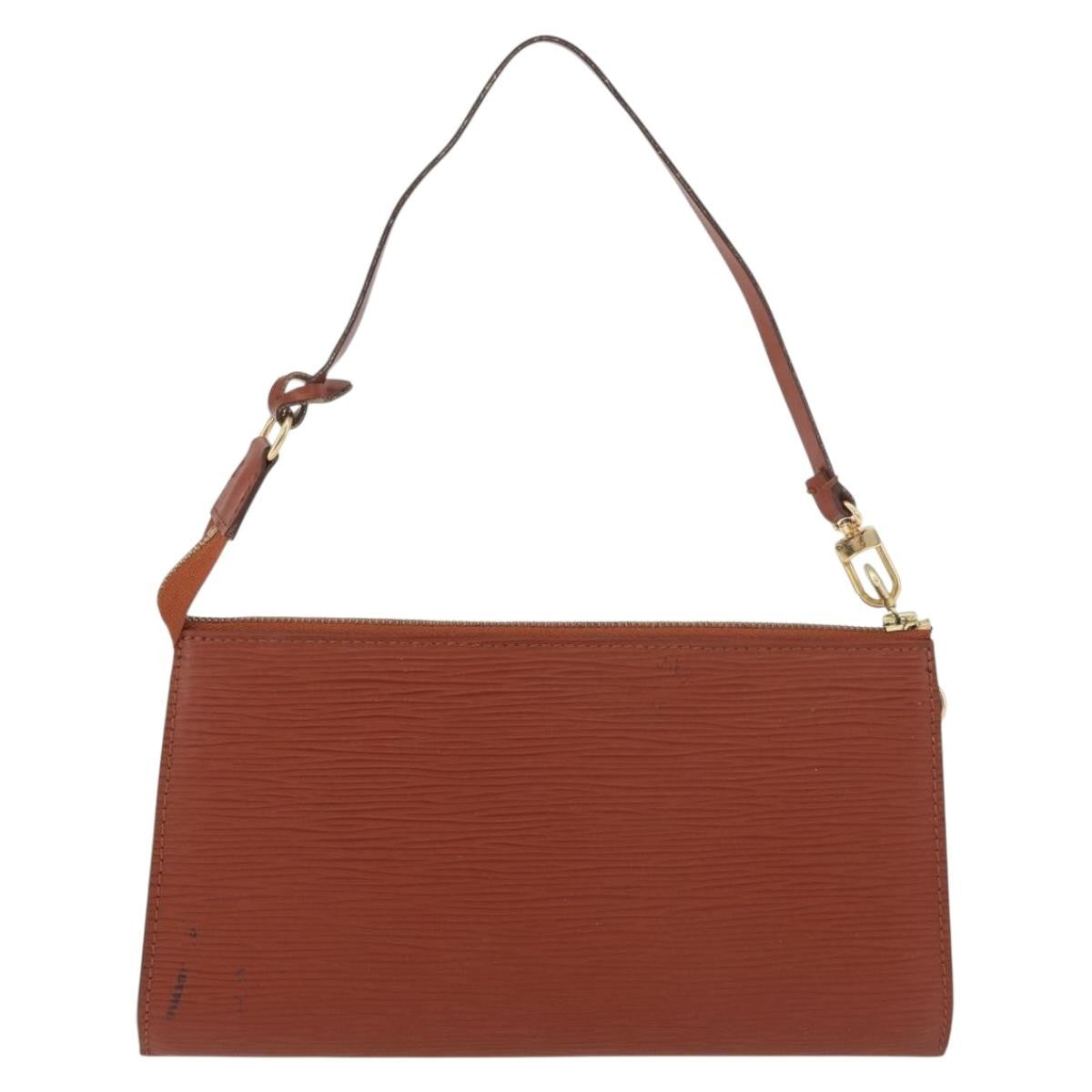 Louis Vuitton Pochette Accessoires Epi Leather Brown Leather Clutche & Pouche Bag (Authentic Pre-Loved)