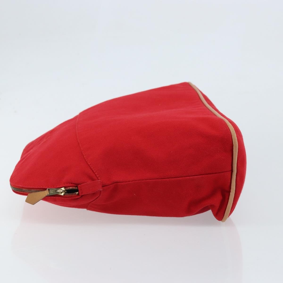 Hermes Bolide Pouch Canvas Red Canvas Clutche & Pouche Bag (Authentic Pre-Loved)