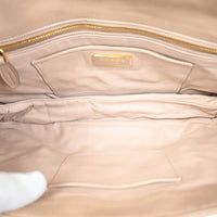 Prada Turnlock Shoulder Bag Nappa Gaufre Beige Leather Shoulder Bag Bag (Authentic Pre-Loved)