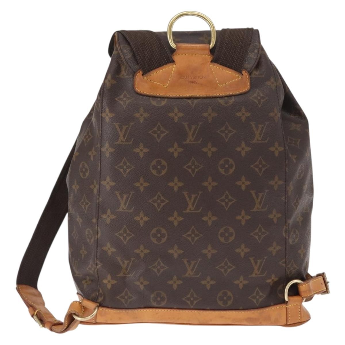 Louis Vuitton Vintage Montsouris Backpack Monogram Canvas Brown Canvas Backpack Bag (Pre-Loved)