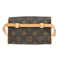 Louis Vuitton Florentine Waist Bag Monogram Canvas Brown Canvas Clutche & Pouche Bag (Authentic Pre-Loved)