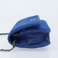 Chanel Wallet On Chain Canvas Navy Canvas Shoulder Bag Bag (Pre-Loved)