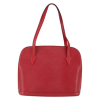 Louis Vuitton Lussac Handbag Epi Leather Red Leather Shoulder Bag Bag (Pre-Loved)