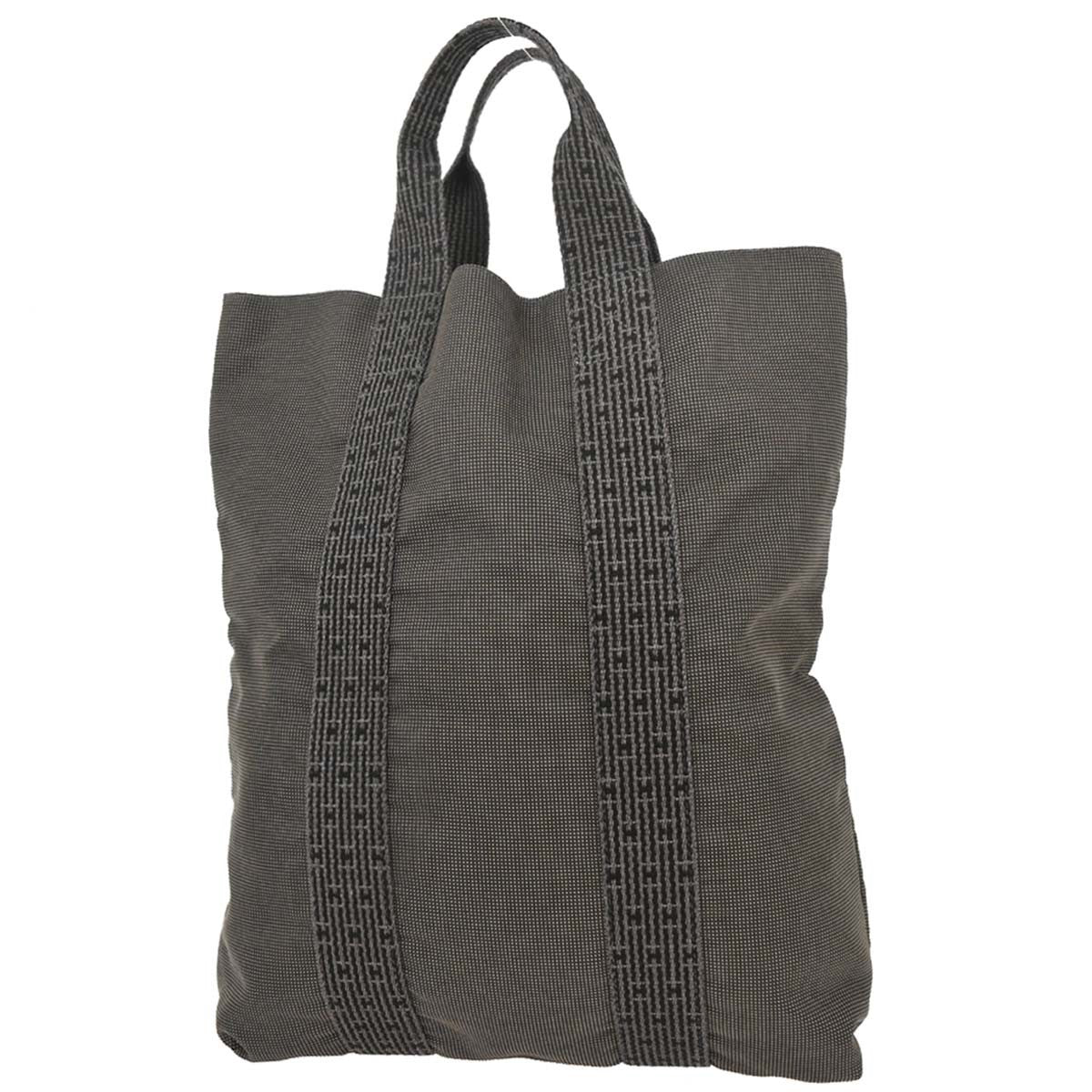 Hermes Fourre-Tout Herline Fourre-Tout Herline Gray Canvas Tote Bag Bag (Pre-Loved)