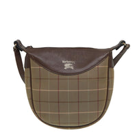 Burberry Nova Check Shoulder Bag Canvas And Leather Beige Canvas Shoulder Bag Bag (Authentic Pre-Loved)