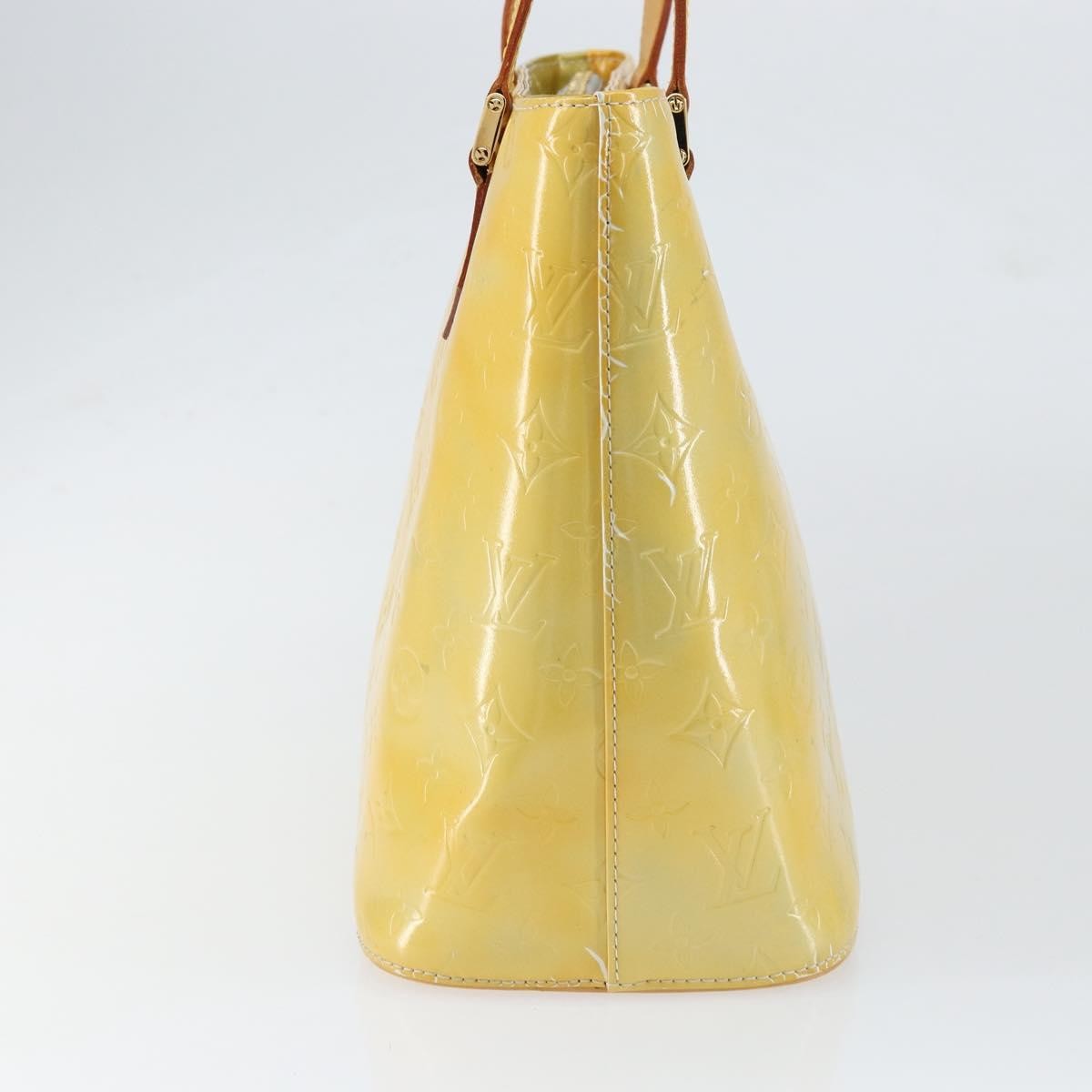 Louis Vuitton Houston Handbag Monogram Vernis Yellow Patent_Leather Tote Bag Bag (Pre-Loved)