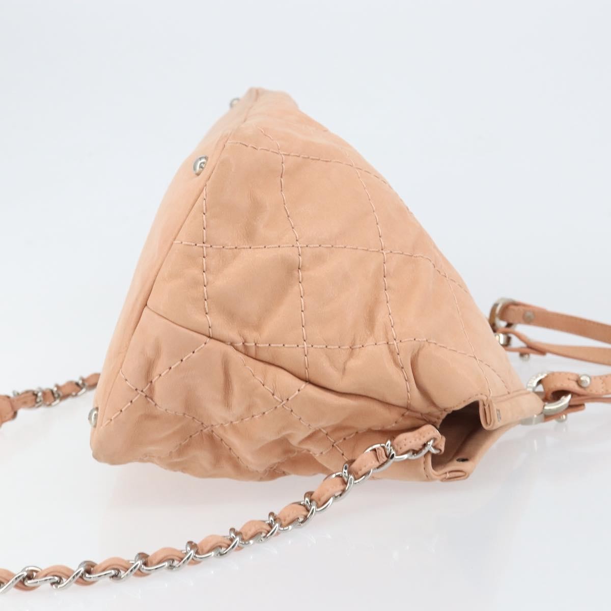Chanel Cc Sea Hit Tote Quilted Iridescent Calfskin Pink Leather Shoulder Bag Bag (Authentic Pre-Loved)